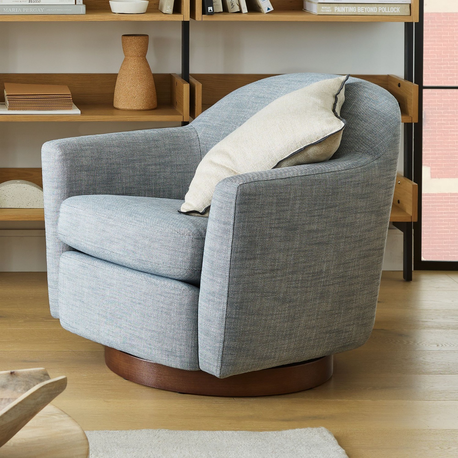 West Elm Haven Swivel Chair - image-1