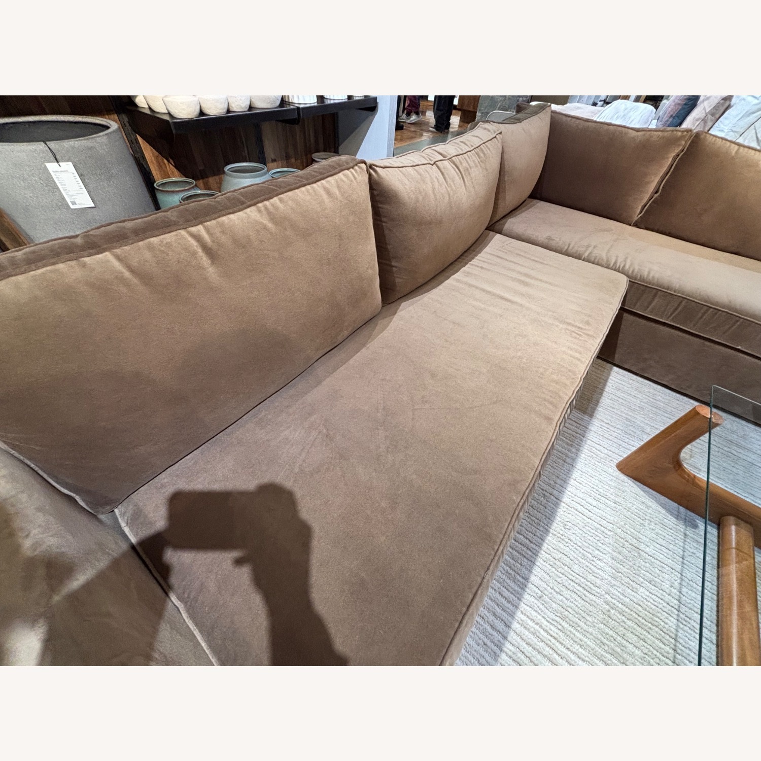 West Elm Harris 2-Piece Sleeper Sectional W Bumper - image-7