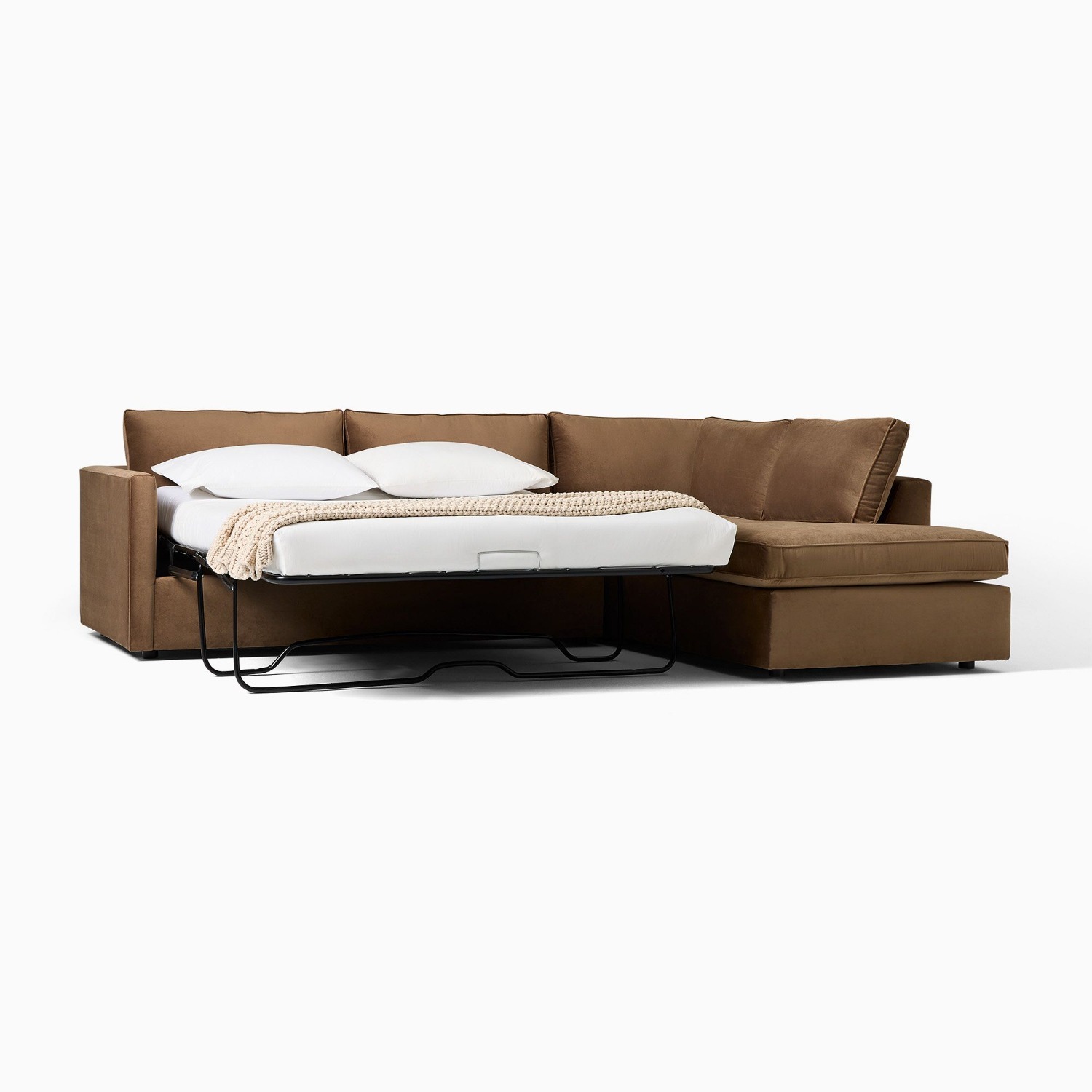 West Elm Harris 2-Piece Sleeper Sectional W Bumper - image-2