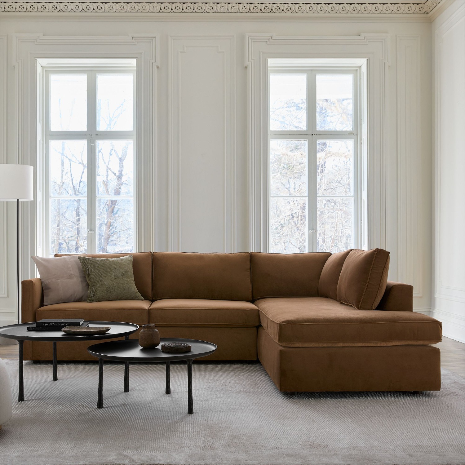 West Elm Harris 2-Piece Sleeper Sectional W Bumper - image-5