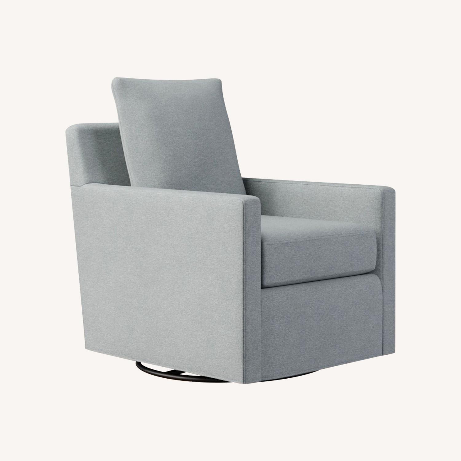 Pottery Barn Ayden Square Arm Slipcovered Swivel Chair - image-0