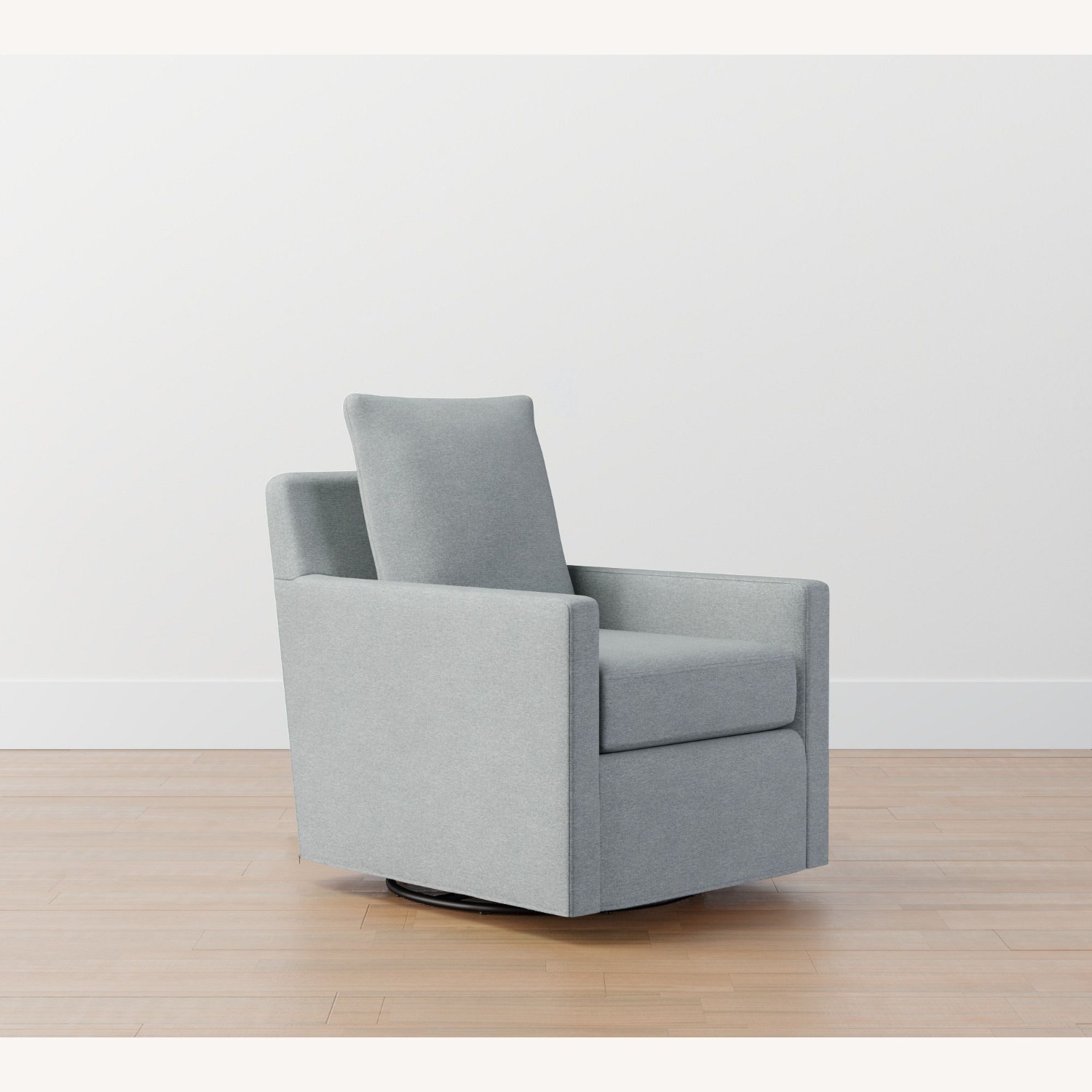 Pottery Barn Ayden Square Arm Slipcovered Swivel Chair - image-4