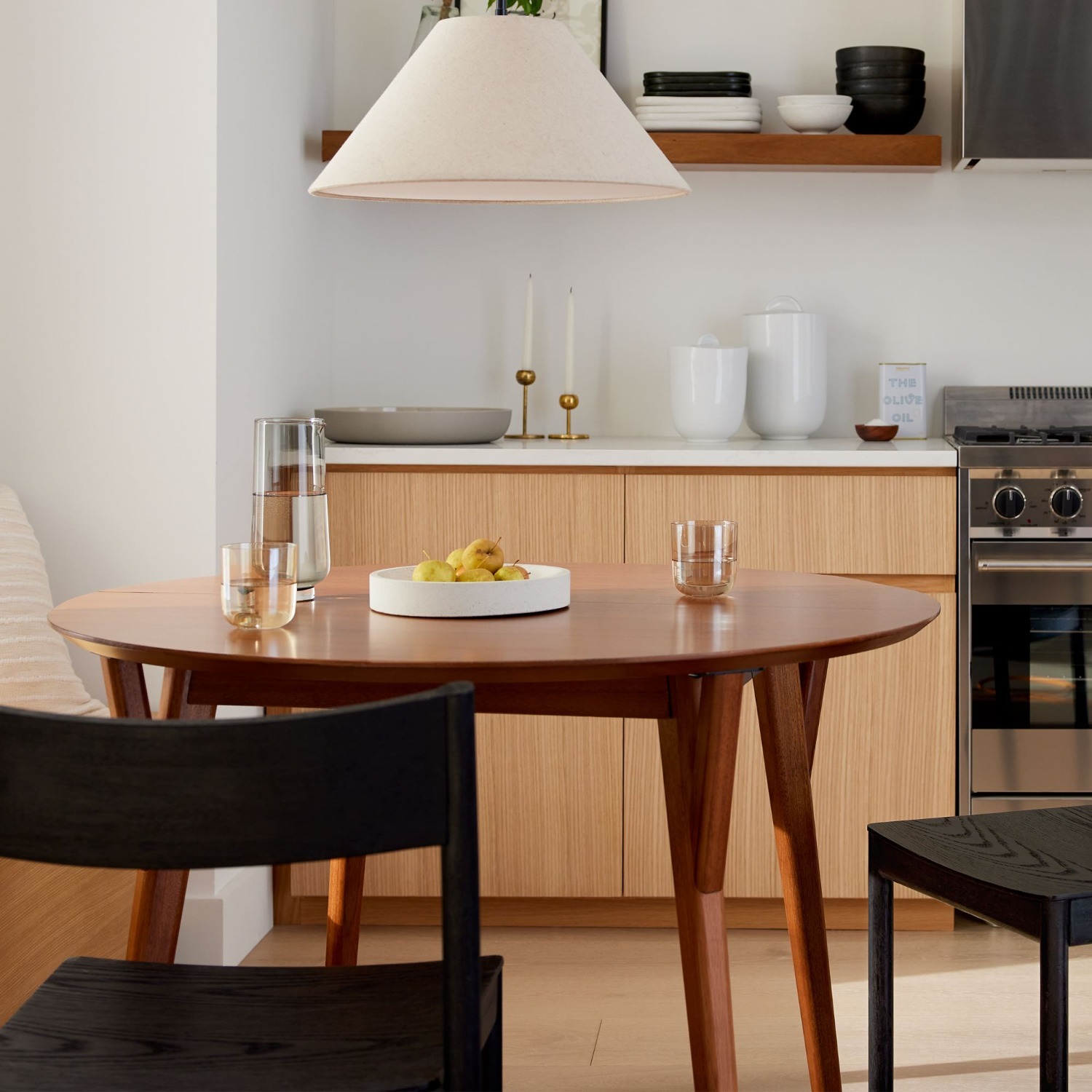 West Elm Mid-Century Rounded Expandable Dining Table - image-2