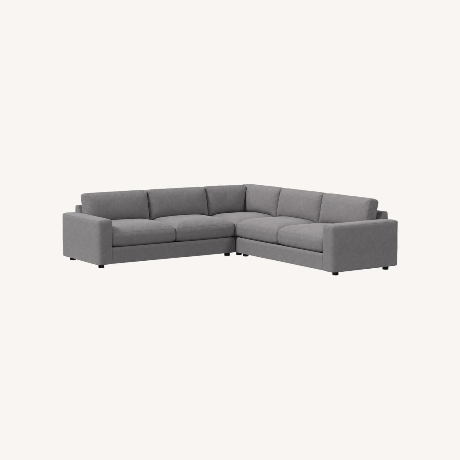 West Elm Urban Sectional, Distressed Velvet - image-9
