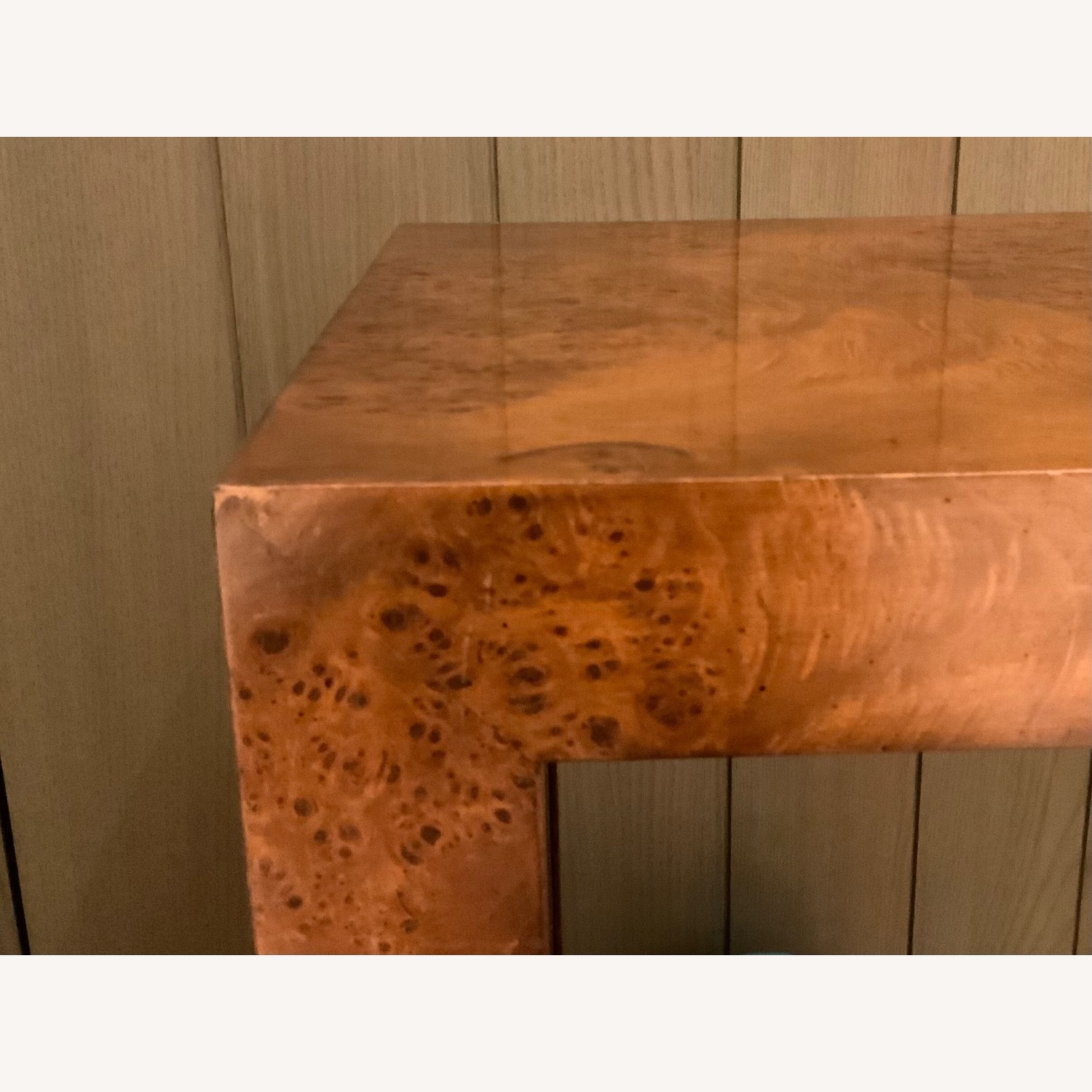 1970s Mid Century Burlwood Console Table  - image-9