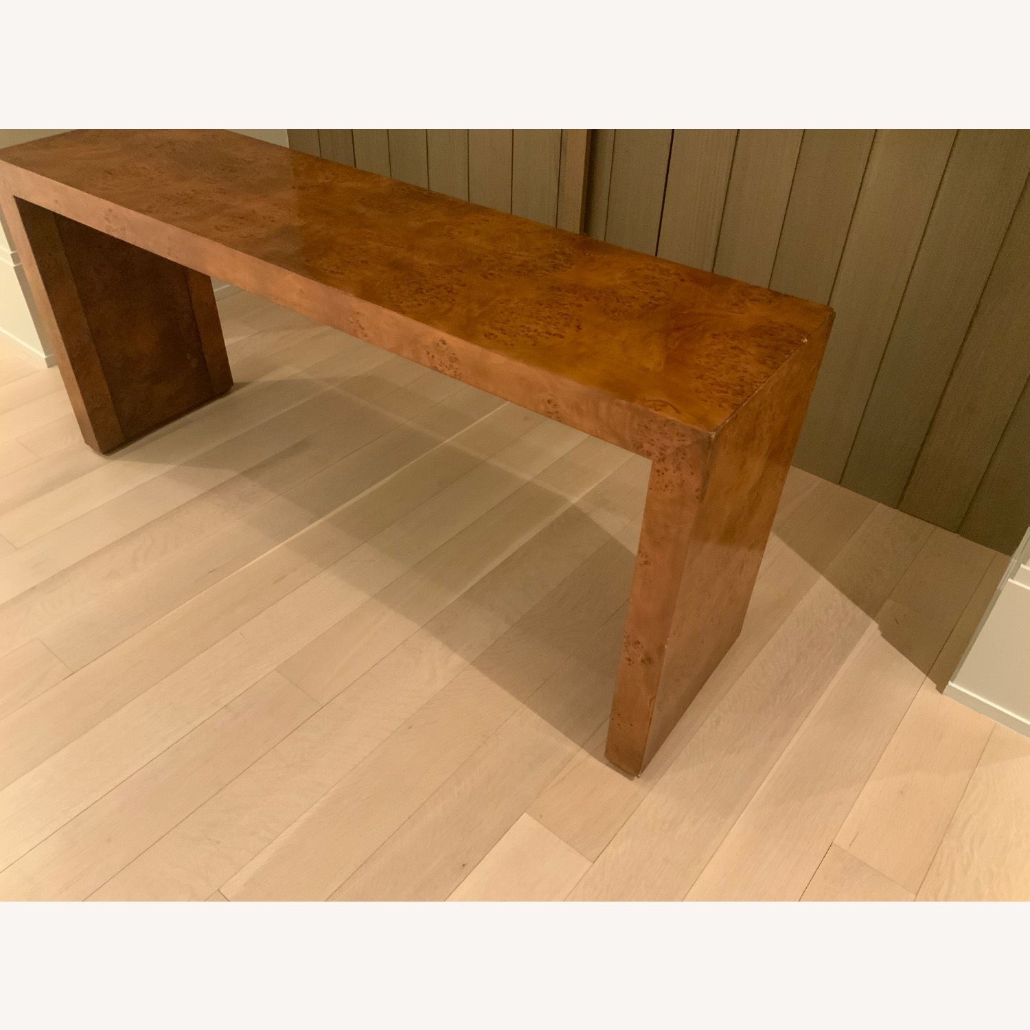 1970s Mid Century Burlwood Console Table  - image-12