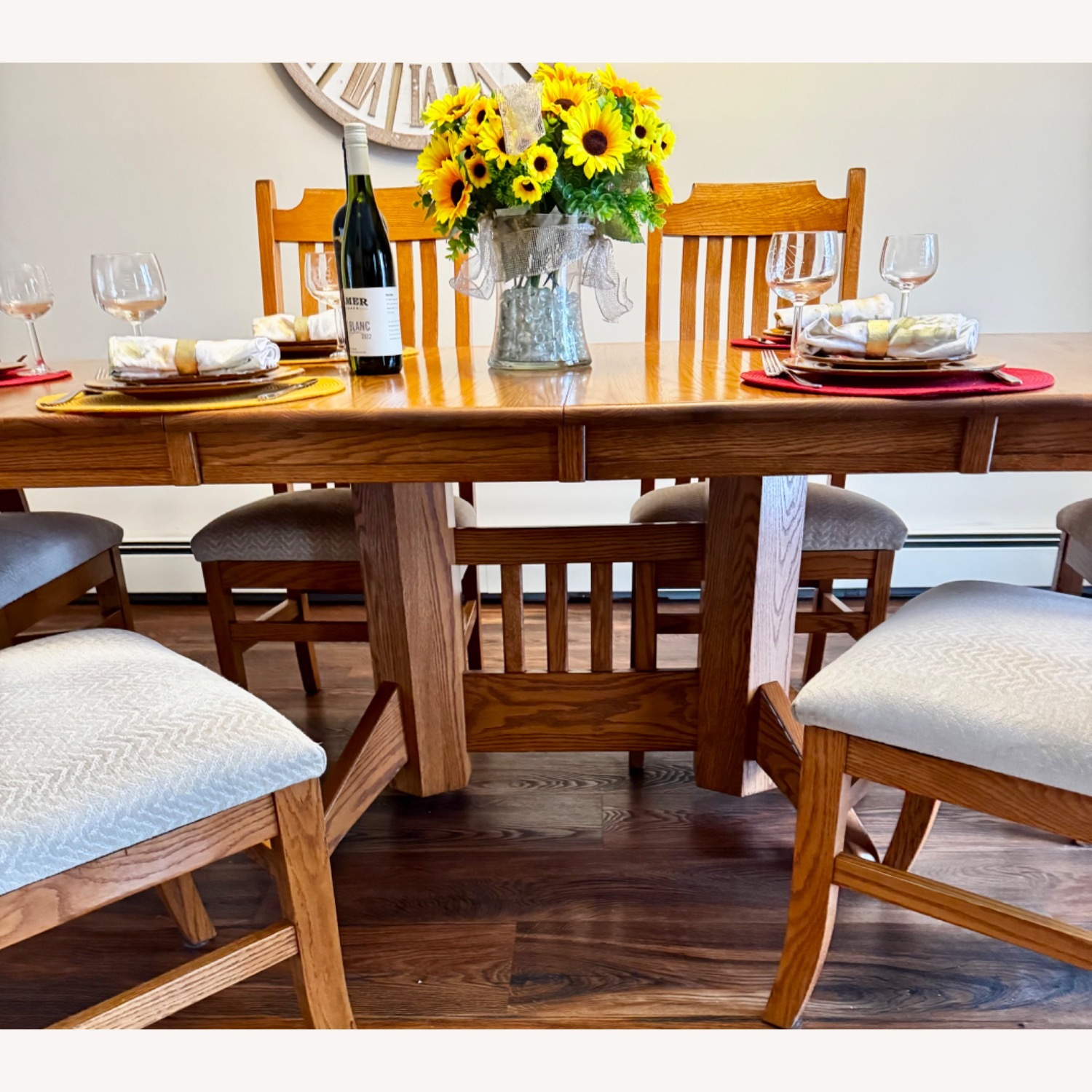 Solid Oak Dining Set - image-2