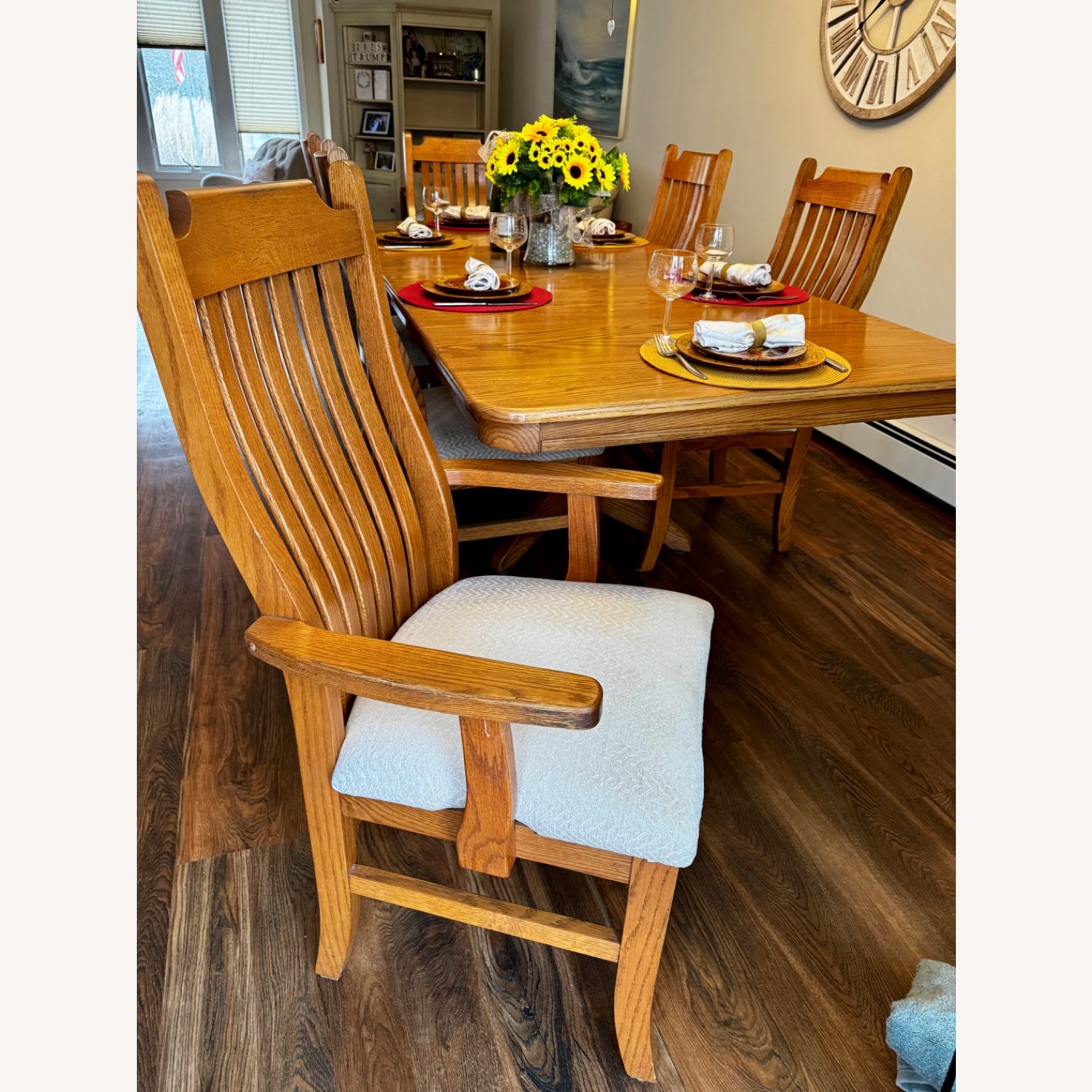 Solid Oak Dining Set - image-3