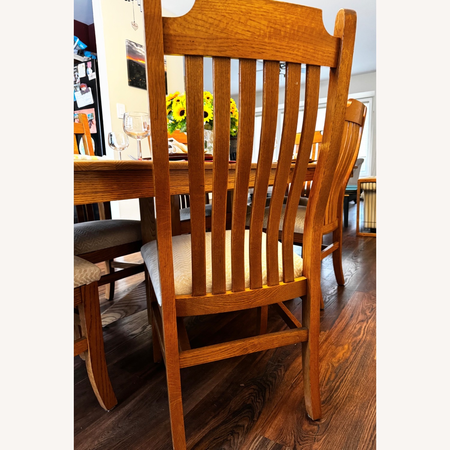 Solid Oak Dining Set - image-4