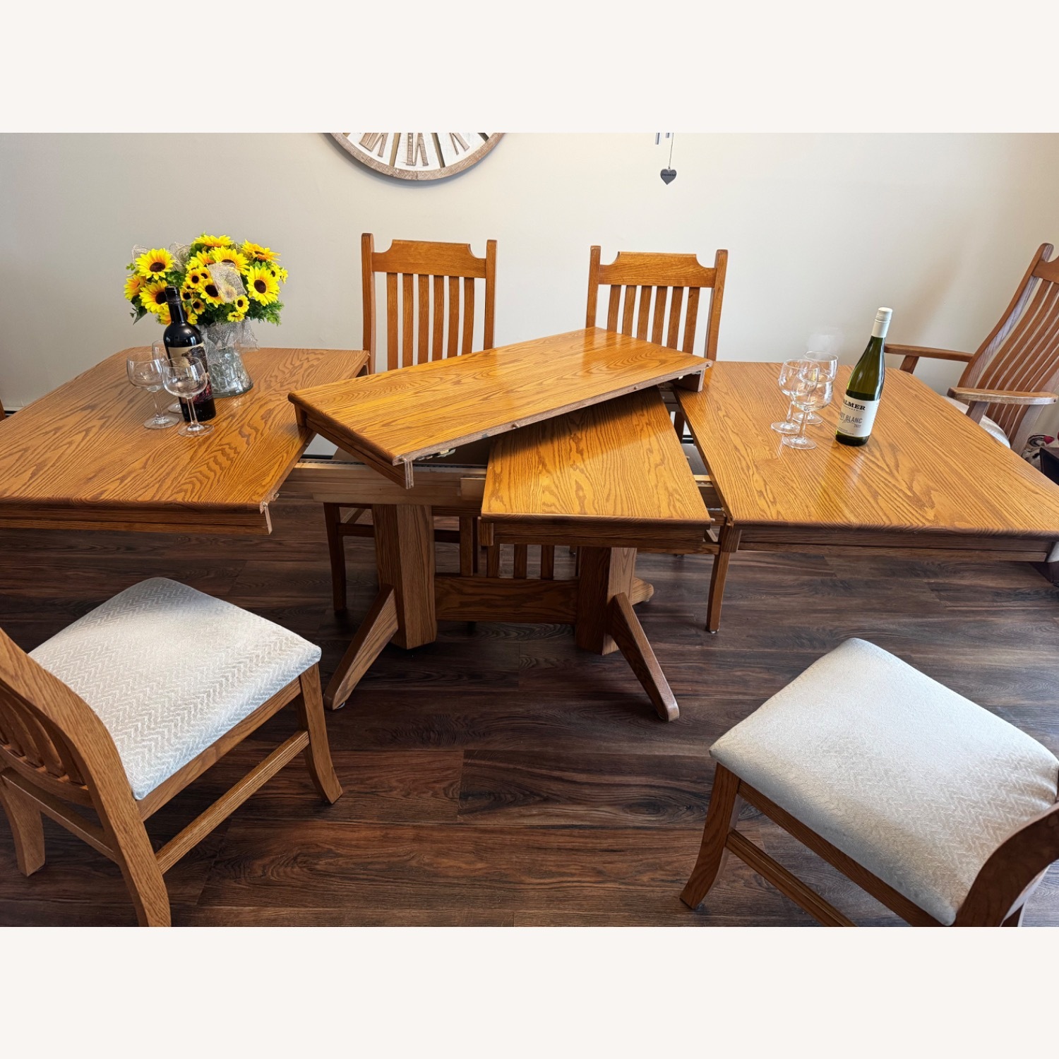 Solid Oak Dining Set - image-5