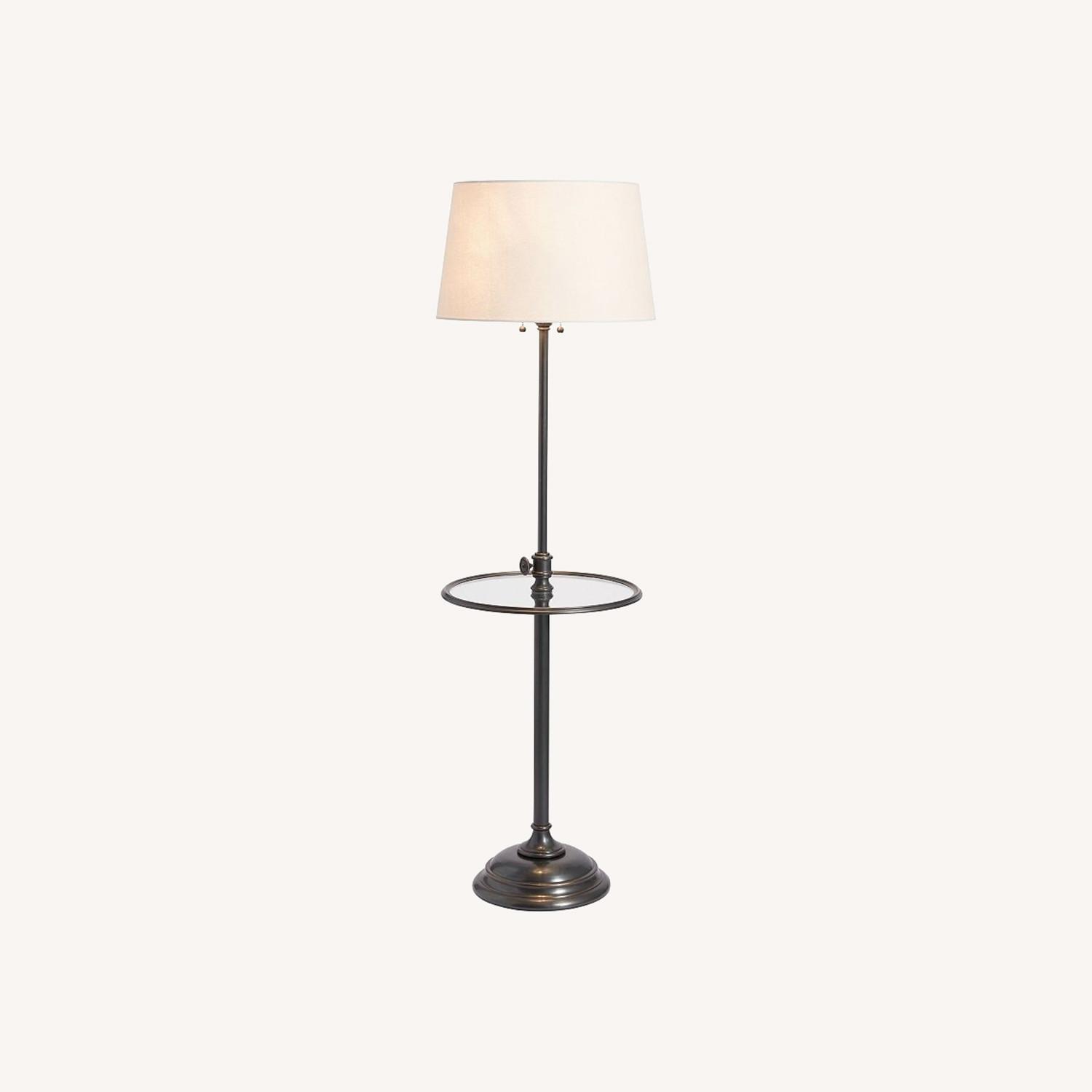 Pottery Barn Chelsea Metal Floor Lamp With Tray - image-0