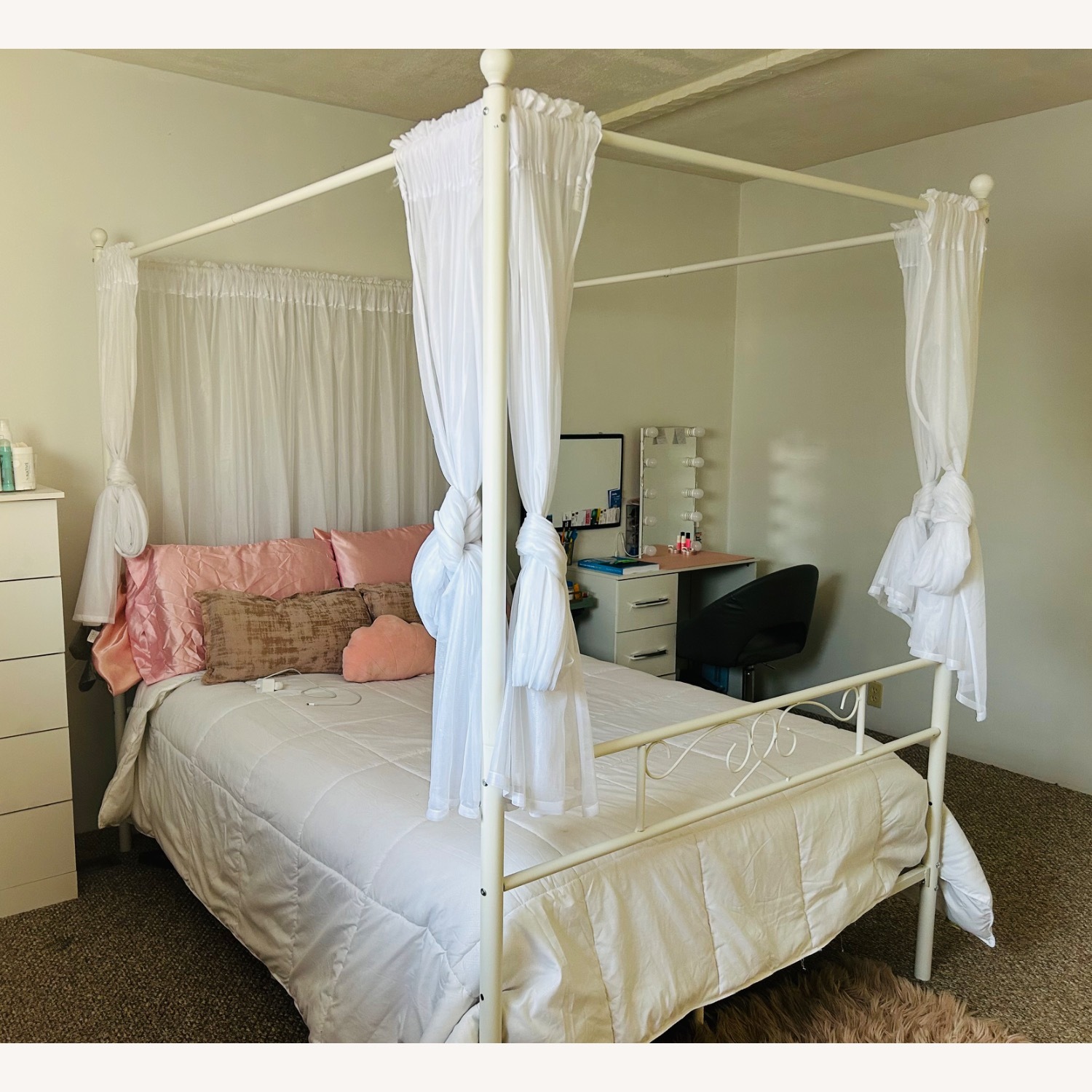 Wayfair Alberts White Canopy Bed - image-3