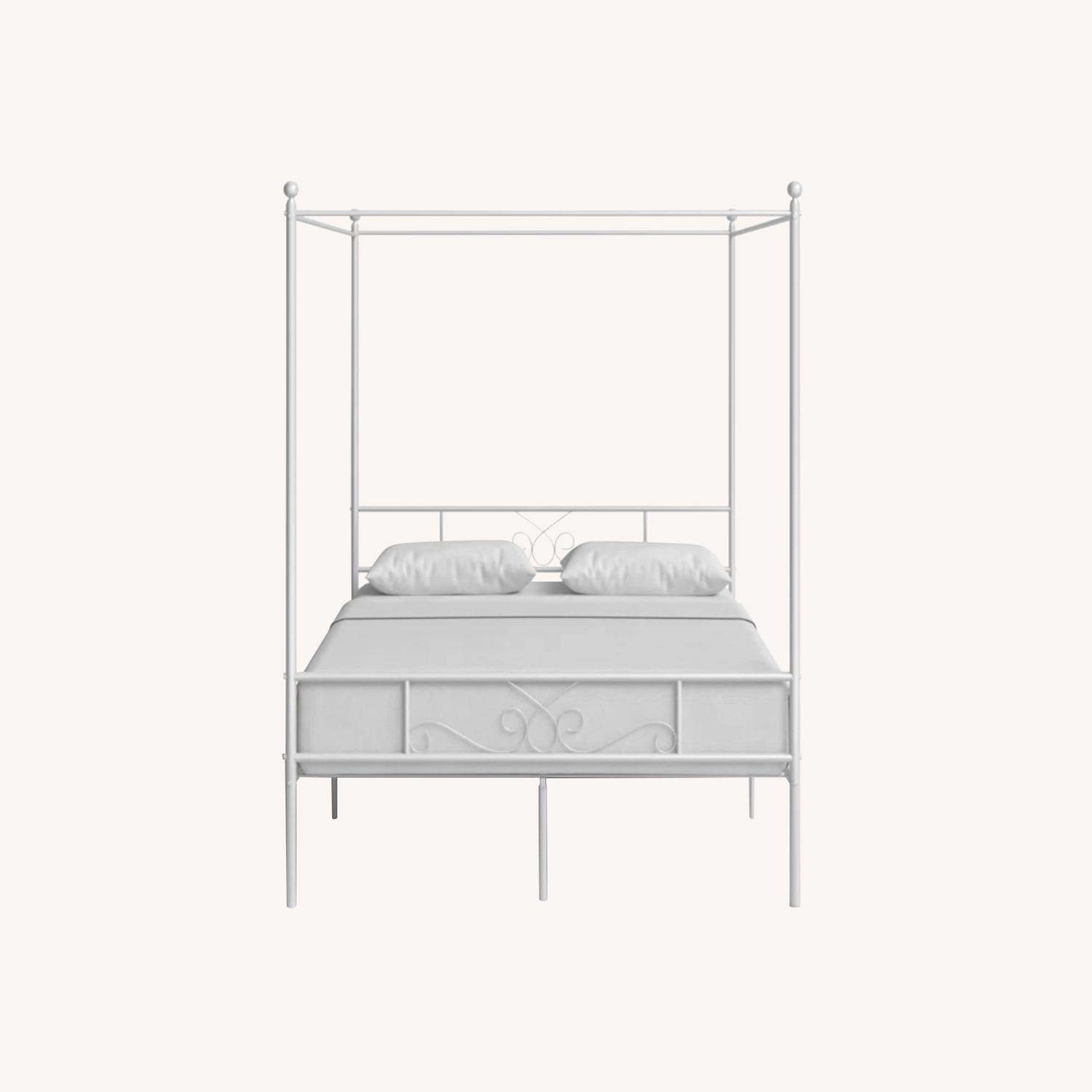 Wayfair Alberts White Canopy Bed - image-0