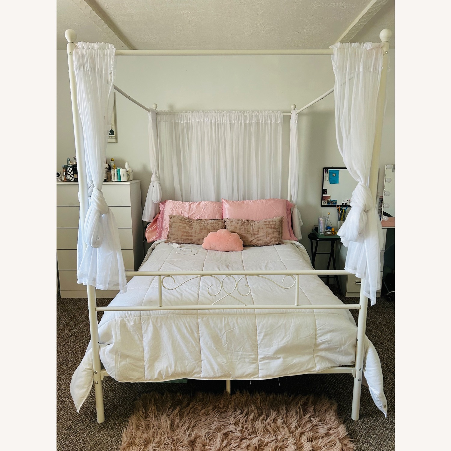Wayfair Alberts White Canopy Bed - image-1