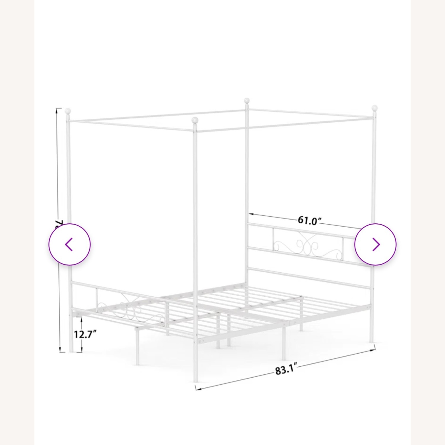 Wayfair Alberts White Canopy Bed - image-4