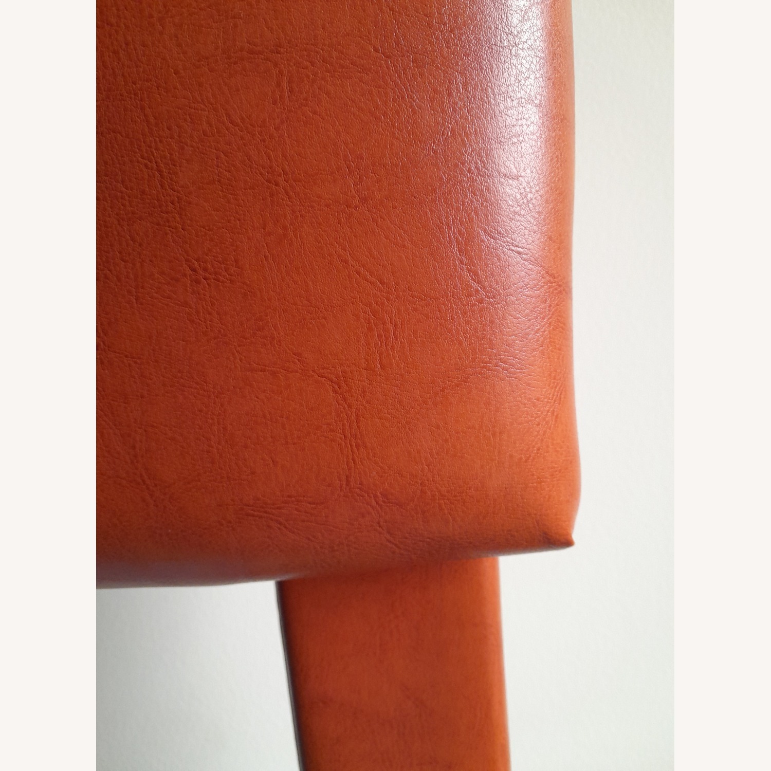 Queen Headboard, Red-orange Faux Leather - image-4