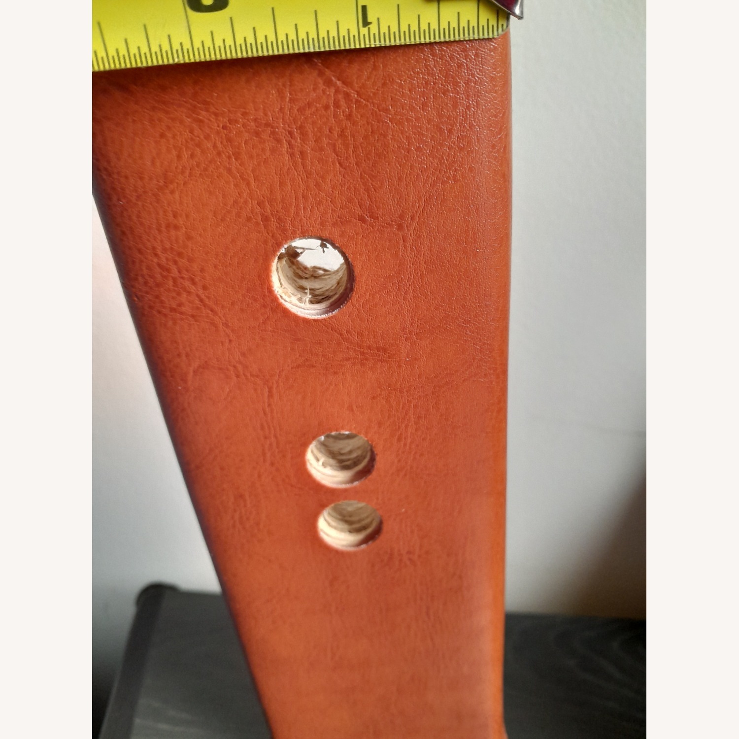 Queen Headboard, Red-orange Faux Leather - image-2