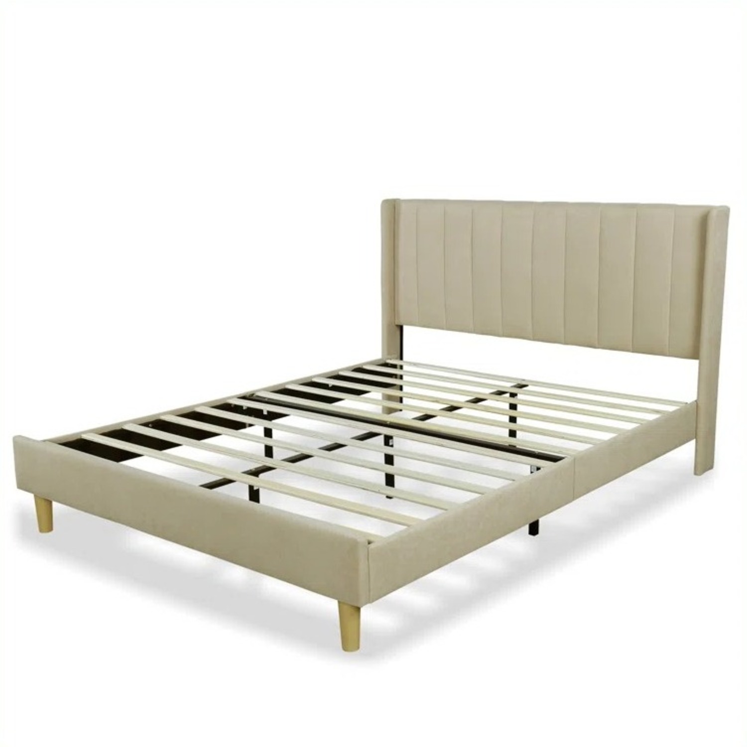 Wade Logan Eriksay Upholstered Platform Bed with Headboard - image-1