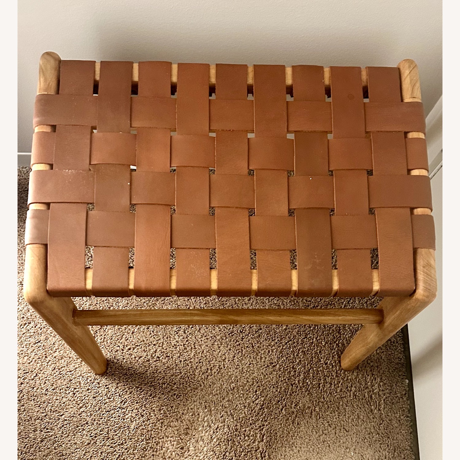 Zara Home Leather Stool - image-3