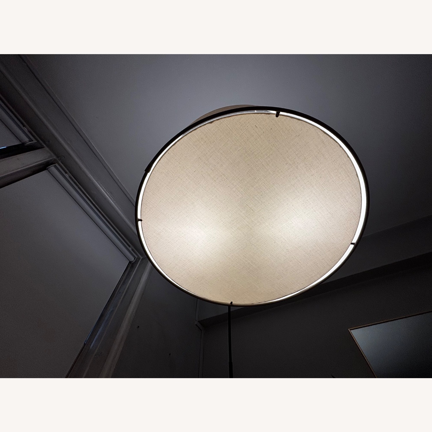 West Elm Overarching Linen Shade Floor Lamp (79”) - image-1