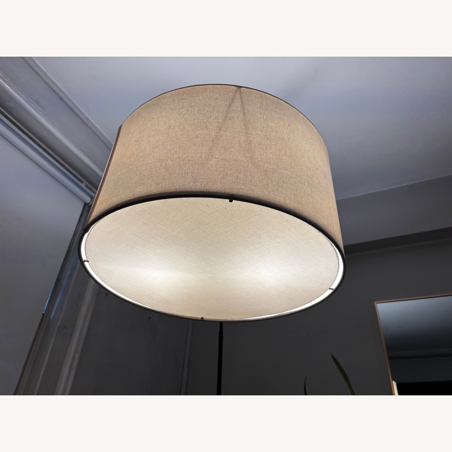 West Elm Overarching Linen Shade Floor Lamp (79”) - image-3