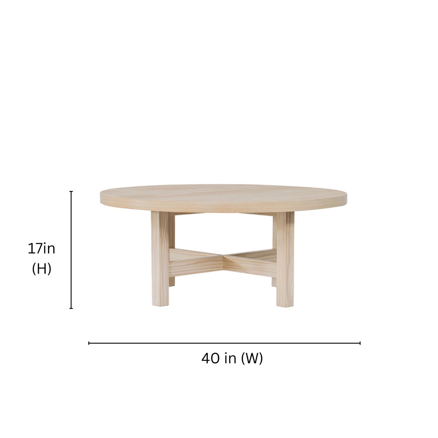 Helio Solid Wood Round Coffee Table - image-9