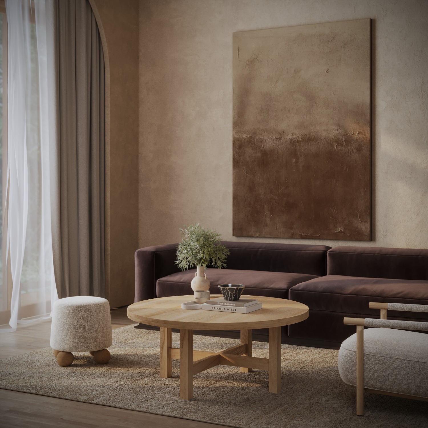 Helio Solid Wood Round Coffee Table - image-10