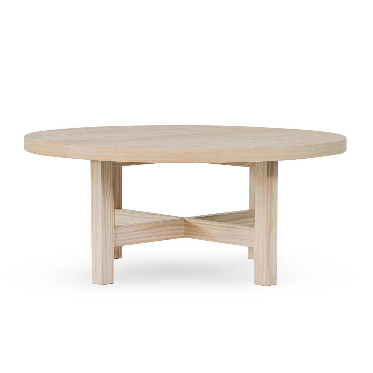 Helio Solid Wood Round Coffee Table - image-4