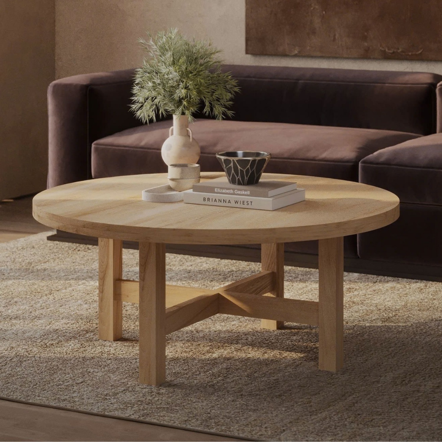 Helio Solid Wood Round Coffee Table - image-1