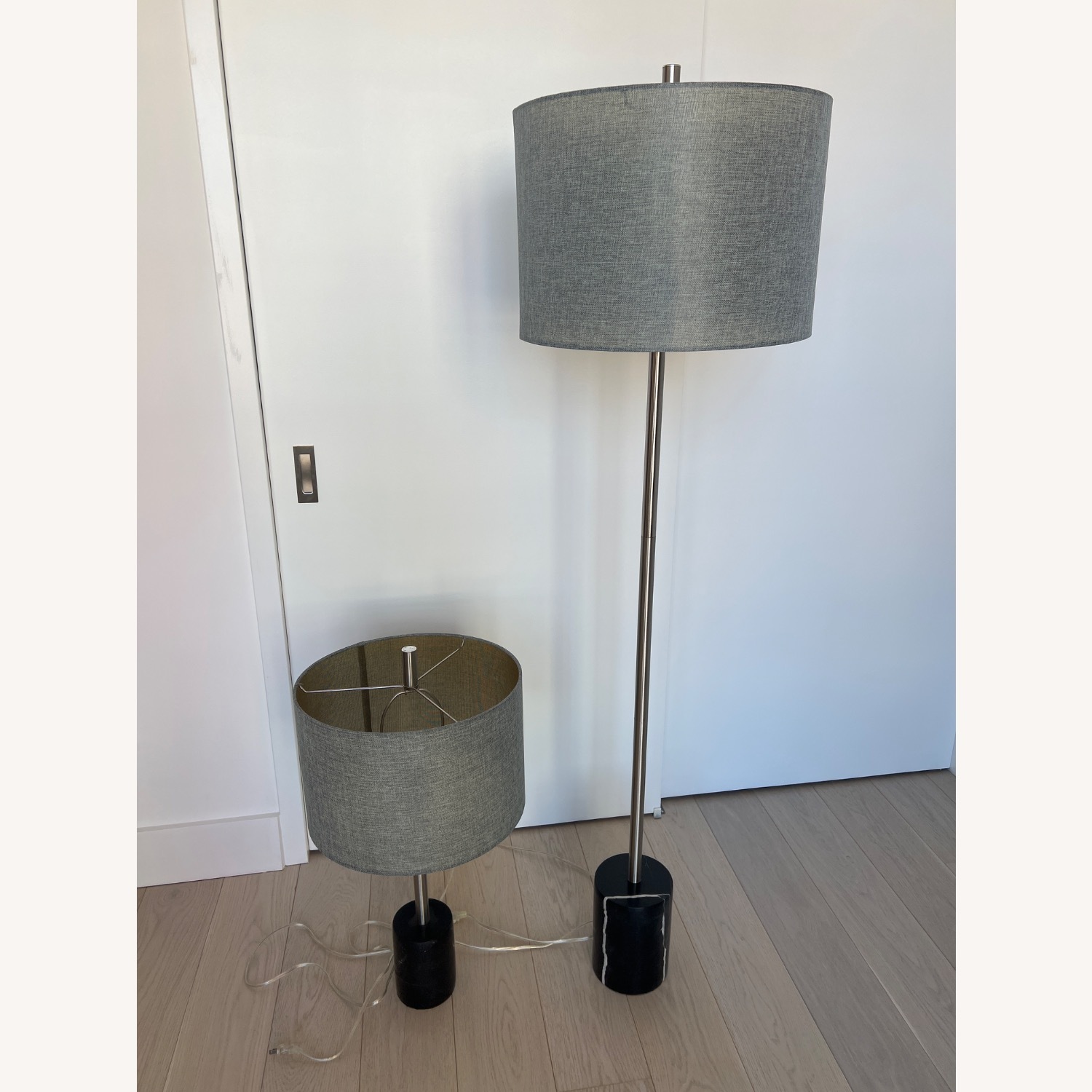 Macy’s Marble Base Lamps Set of 2 - image-1