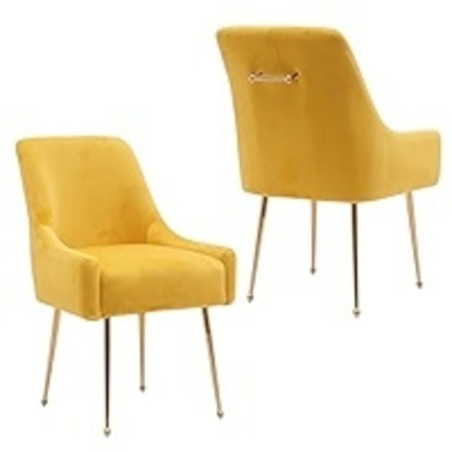 Anthropologie Yellow Velvet Elowen Armchair - image-5