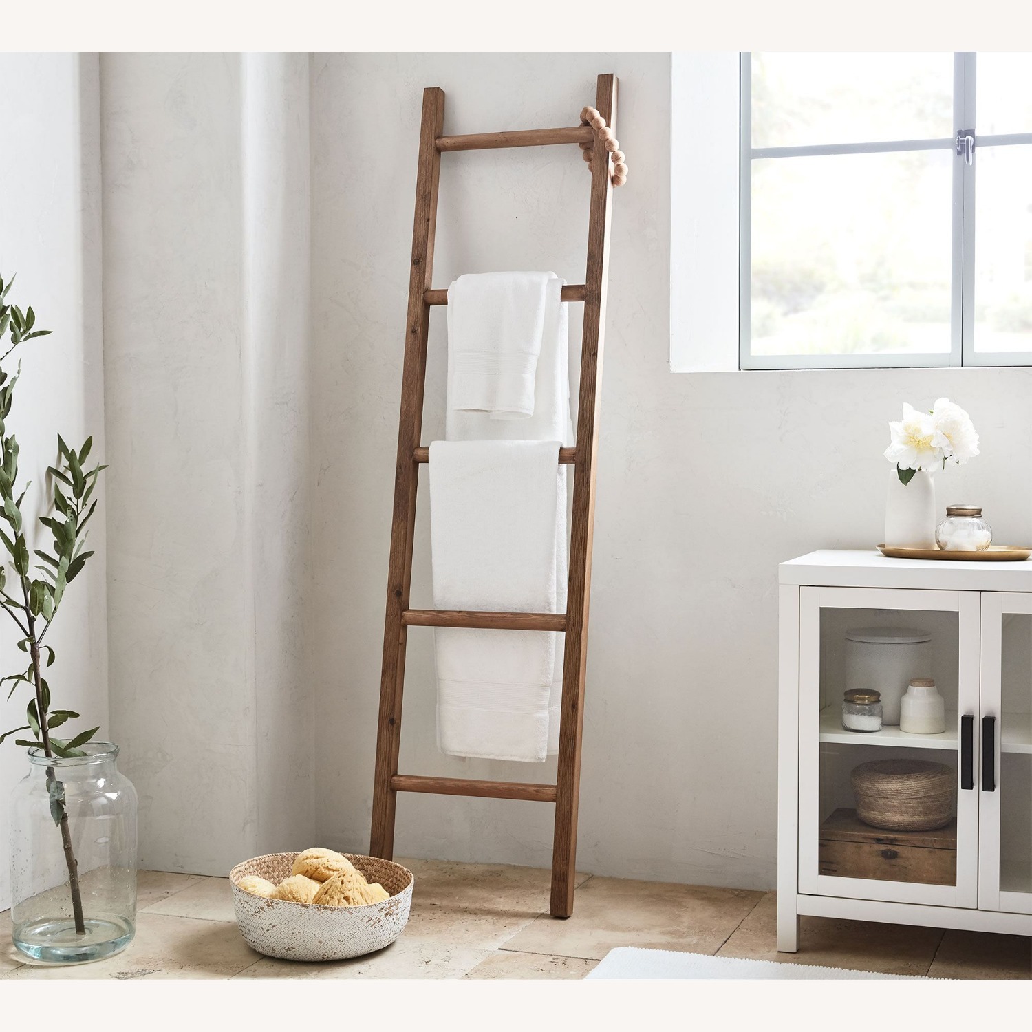 Pottery Barn Rustic Reclaimed Wood Ladder - image-1