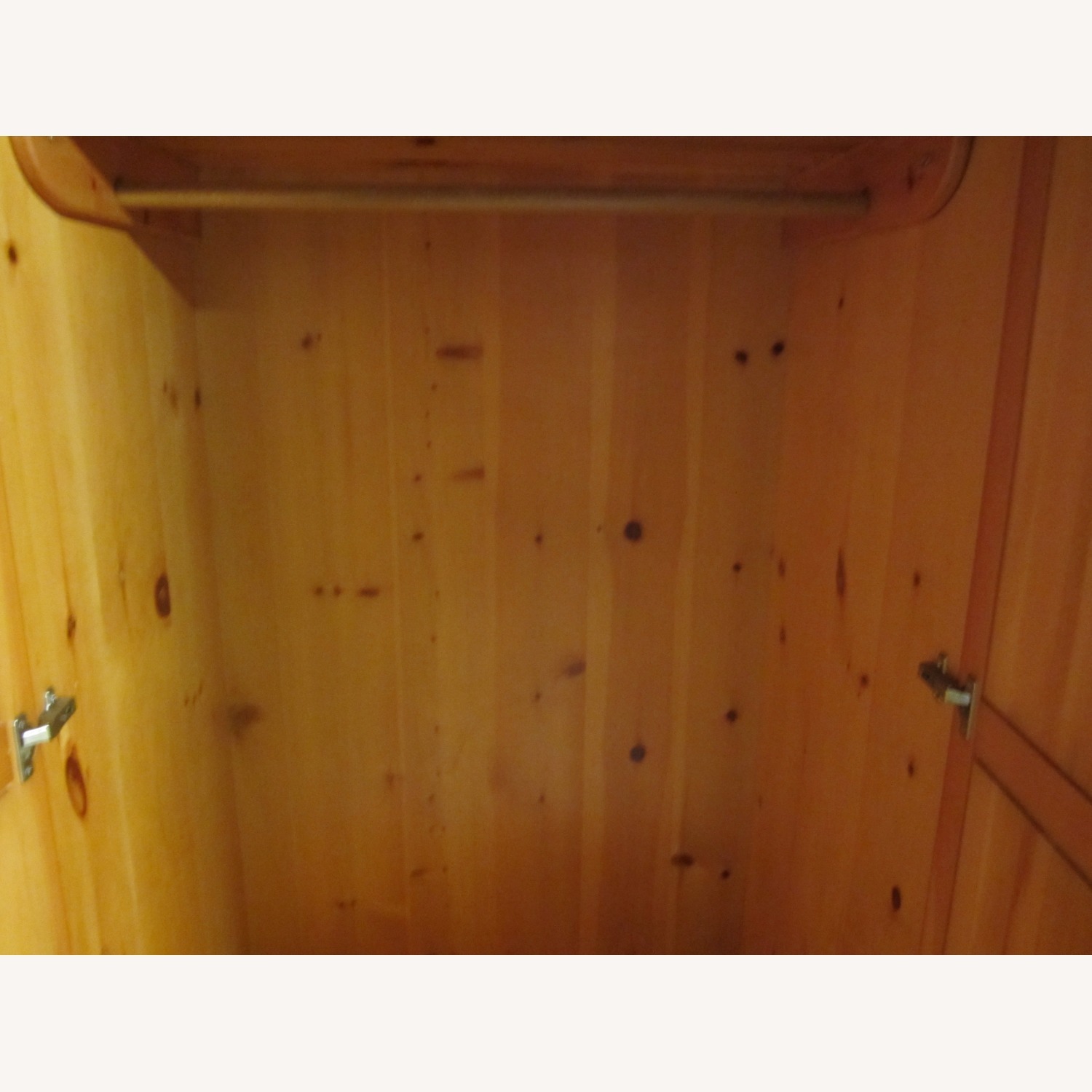 VTG Medium Honey Stained Wood Wardobe - image-6