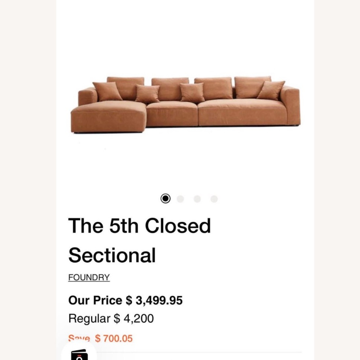 Leather Sectional  - image-4