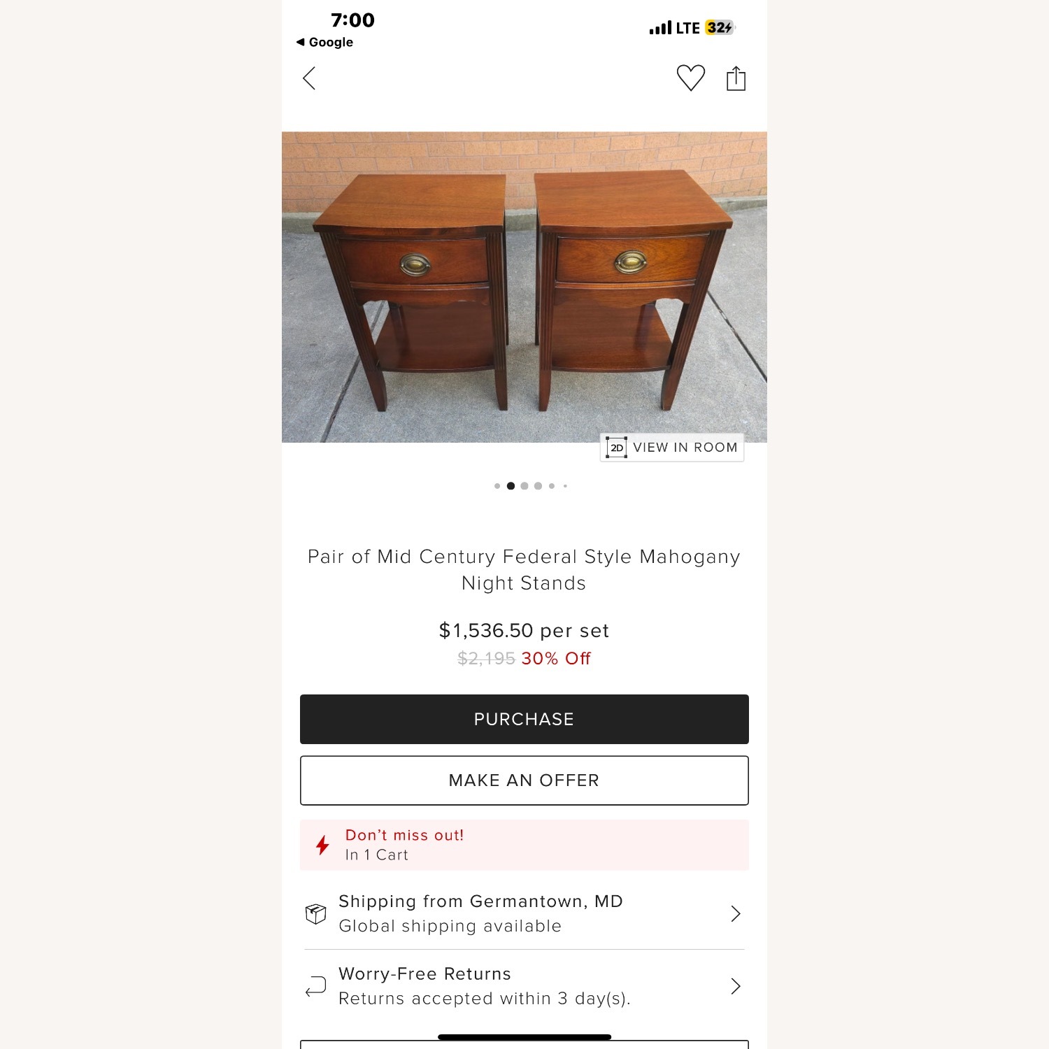 Mid-Century Hepplewhite Federal Style Nightstands  - image-20