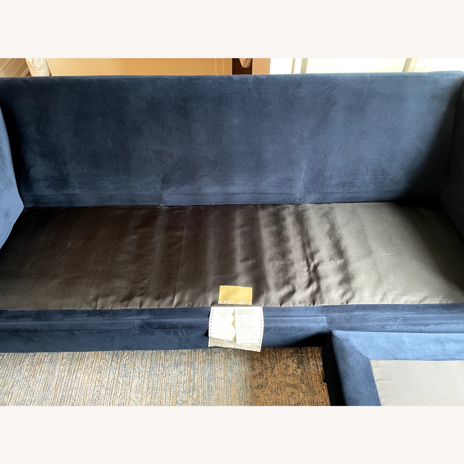 West Elm Paidge Midnight Velvet Paidge Sectional - image-13
