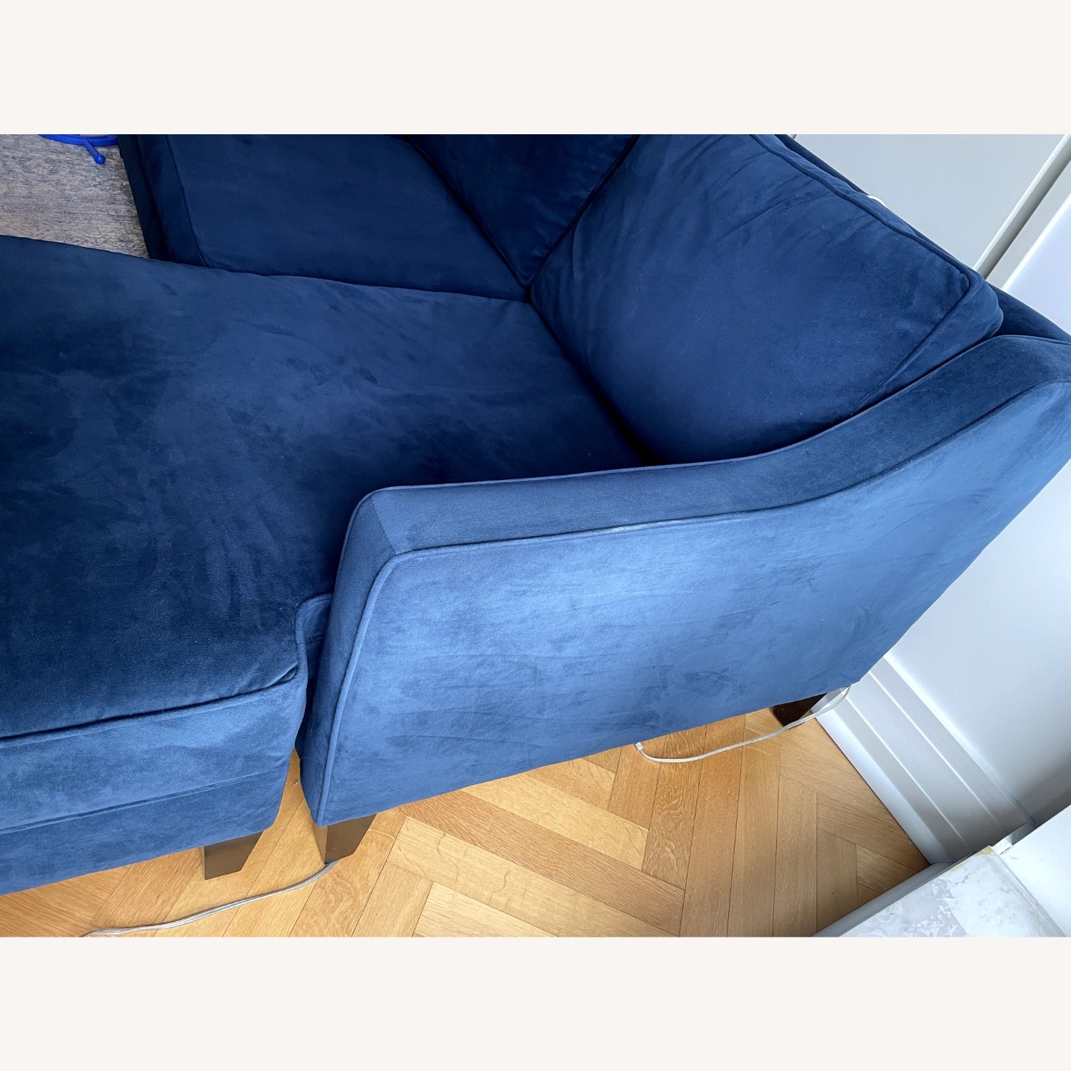 West Elm Paidge Midnight Velvet Paidge Sectional - image-6