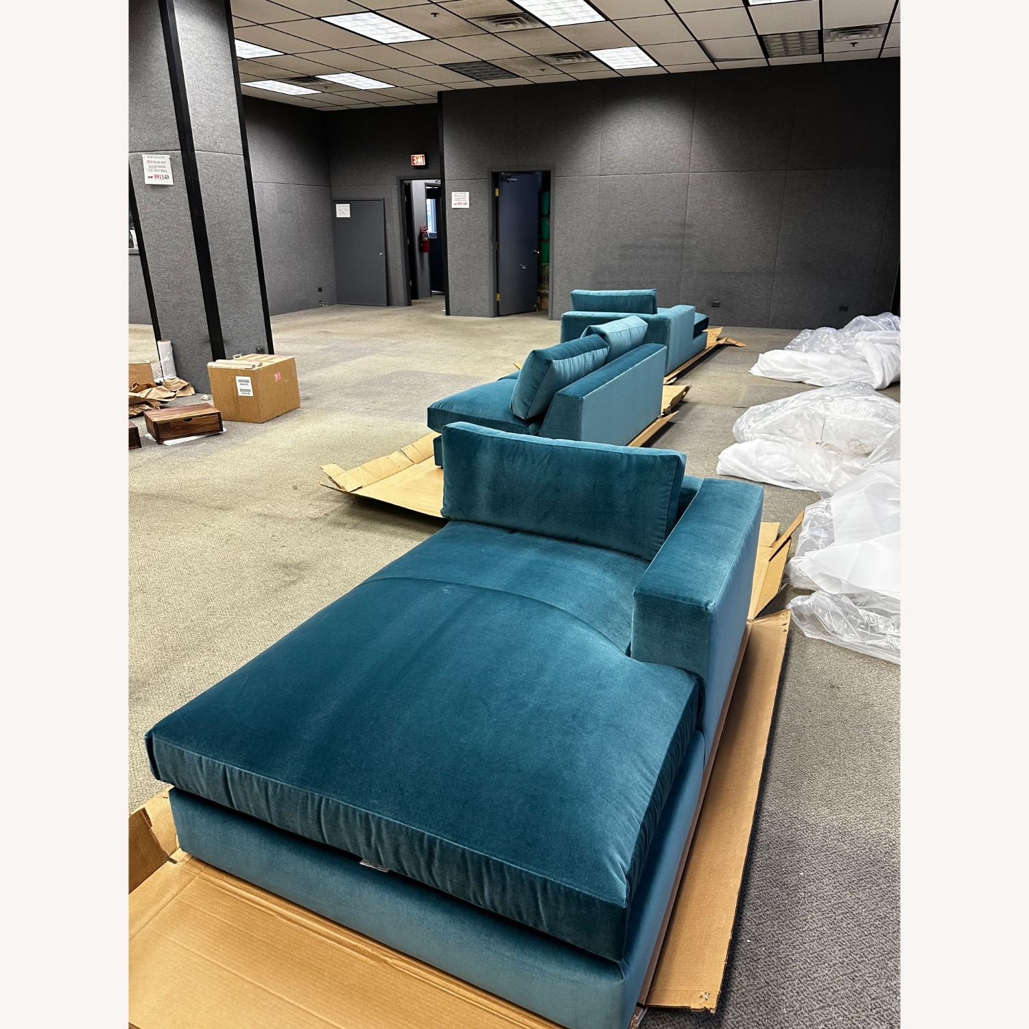 Crate & Barrel Oceanside 3-Piece Double Chaise Sectional Sofa - image-9