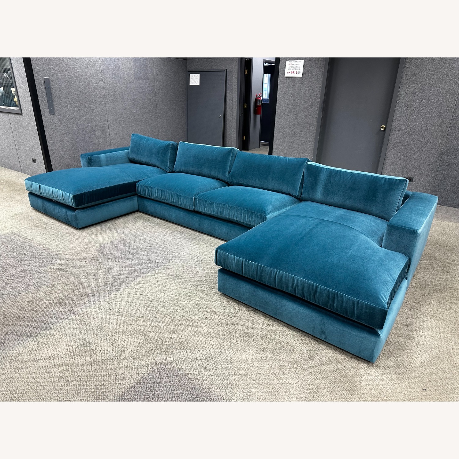 Crate & Barrel Oceanside 3-Piece Double Chaise Sectional Sofa - image-10