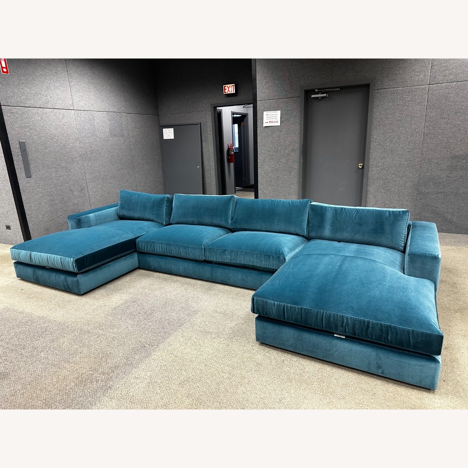 Crate & Barrel Oceanside 3-Piece Double Chaise Sectional Sofa - image-8