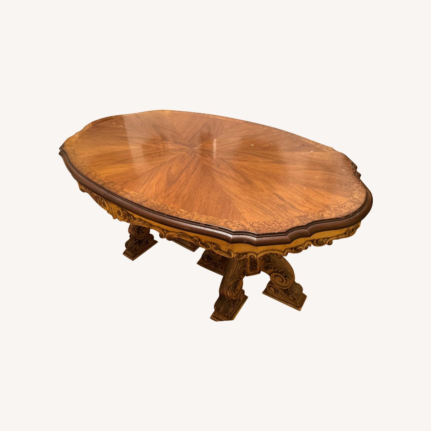 Solid Wood French Provincial Dining Room Table - image-0