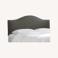 Mercury Row Full Upholstered Tall Grey Queen Headboard