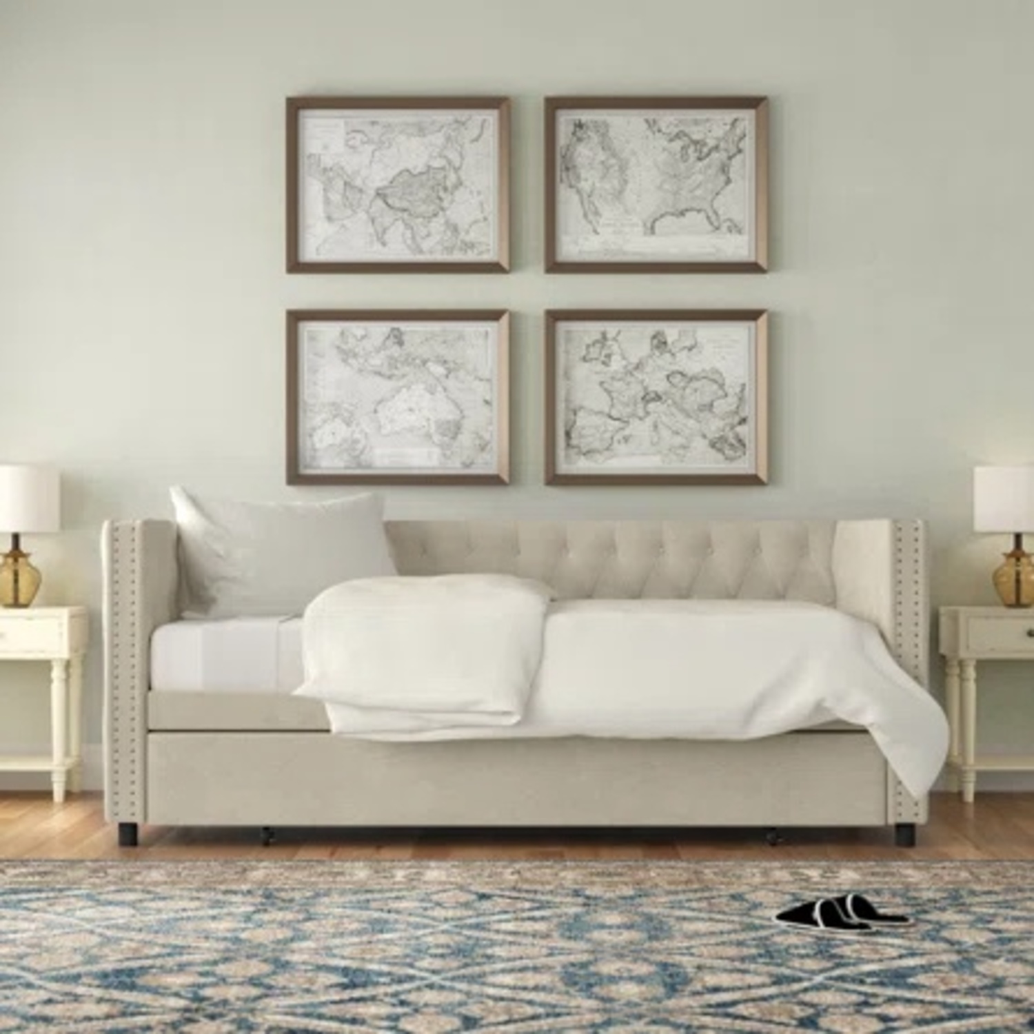 Wayfair Henry Street Upholstered Daybed with Trundle - image-6