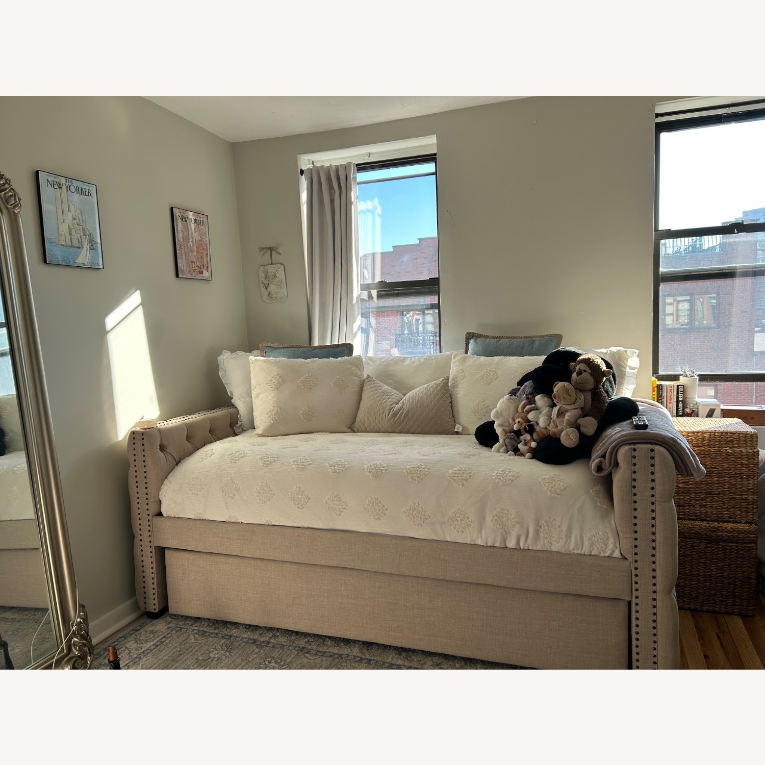 Wayfair Henry Street Upholstered Daybed with Trundle - image-1