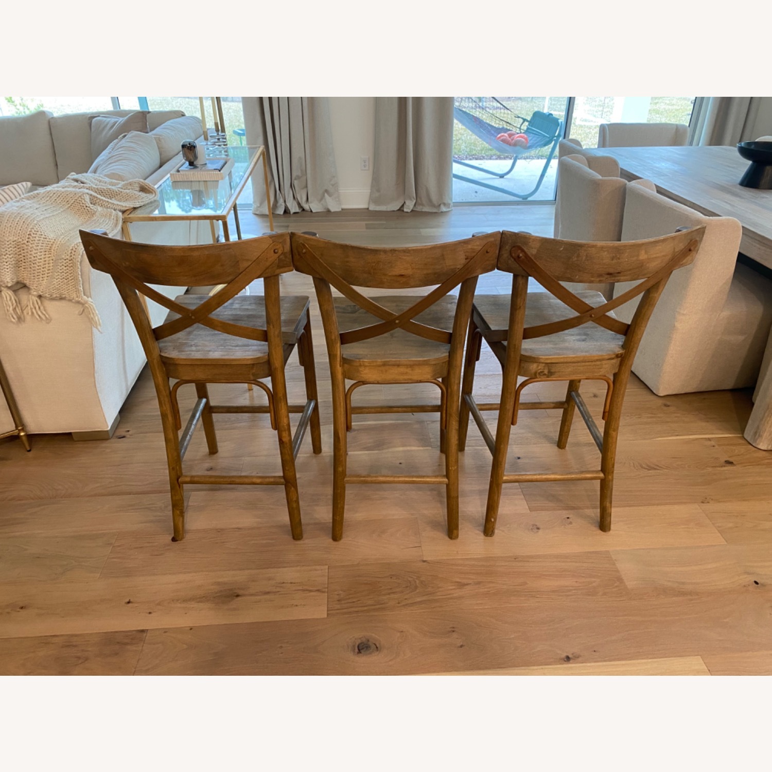 World Market Bistro Oak High Top Chairs - image-2