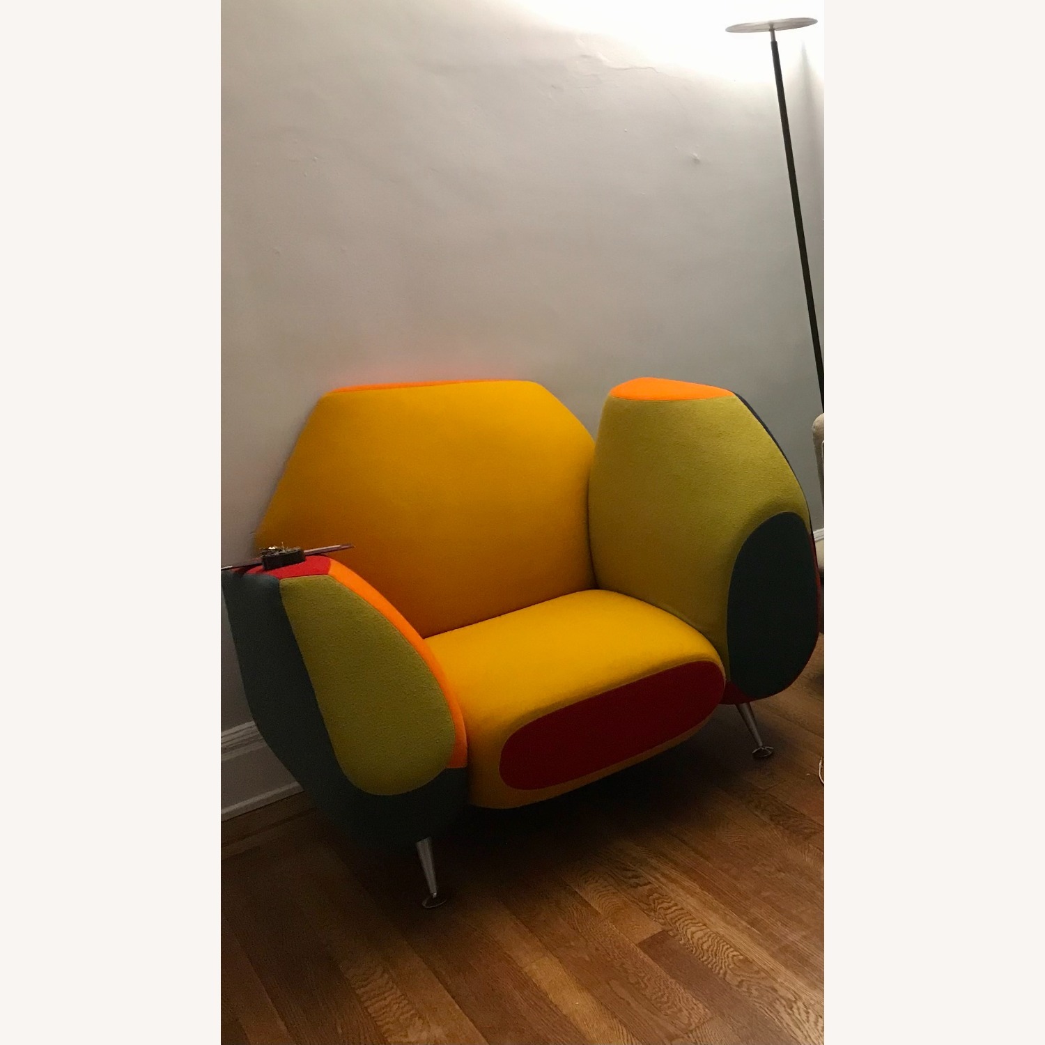 Multicolored, Asymmetrical Accent Chair - image-2