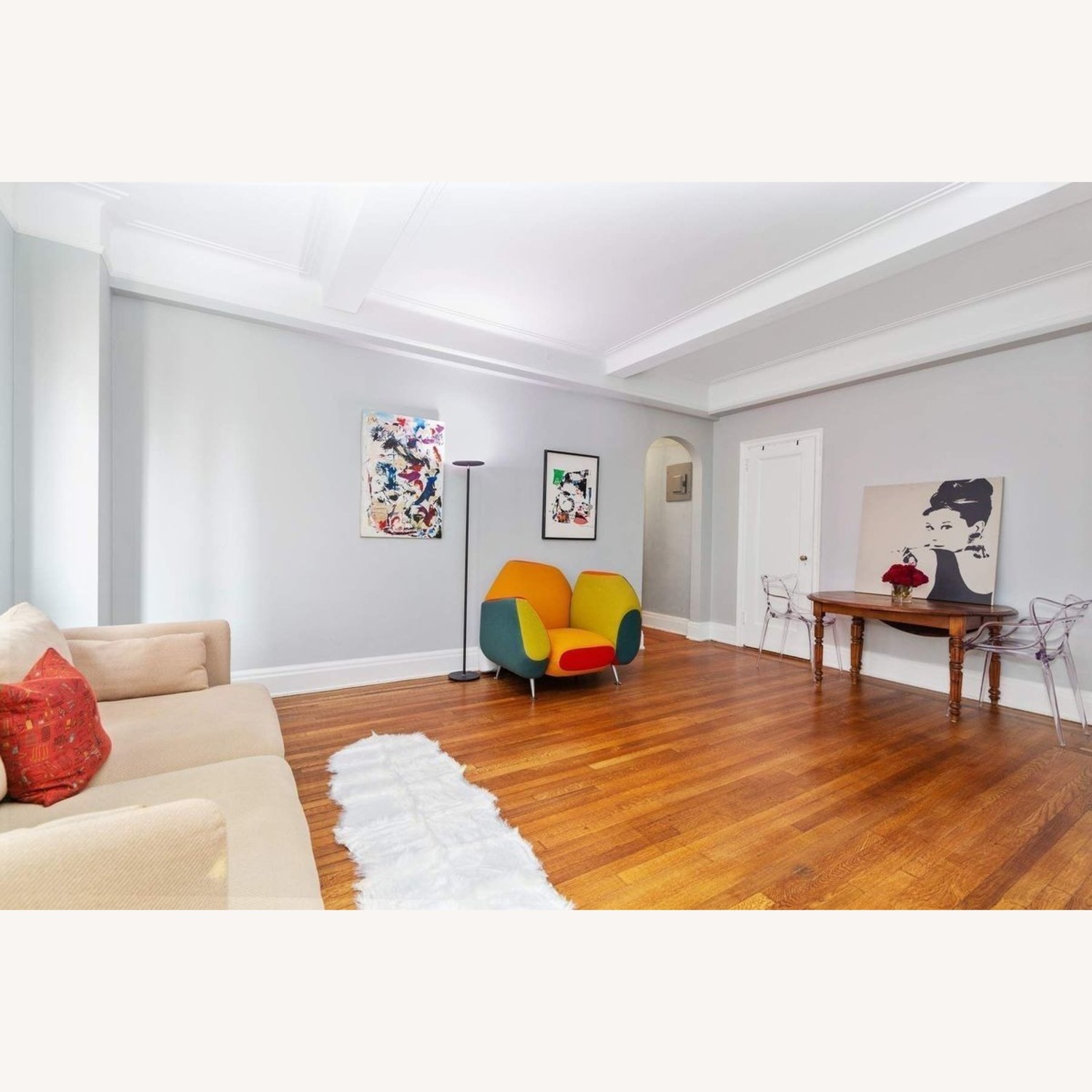 Multicolored, Asymmetrical Accent Chair - image-1