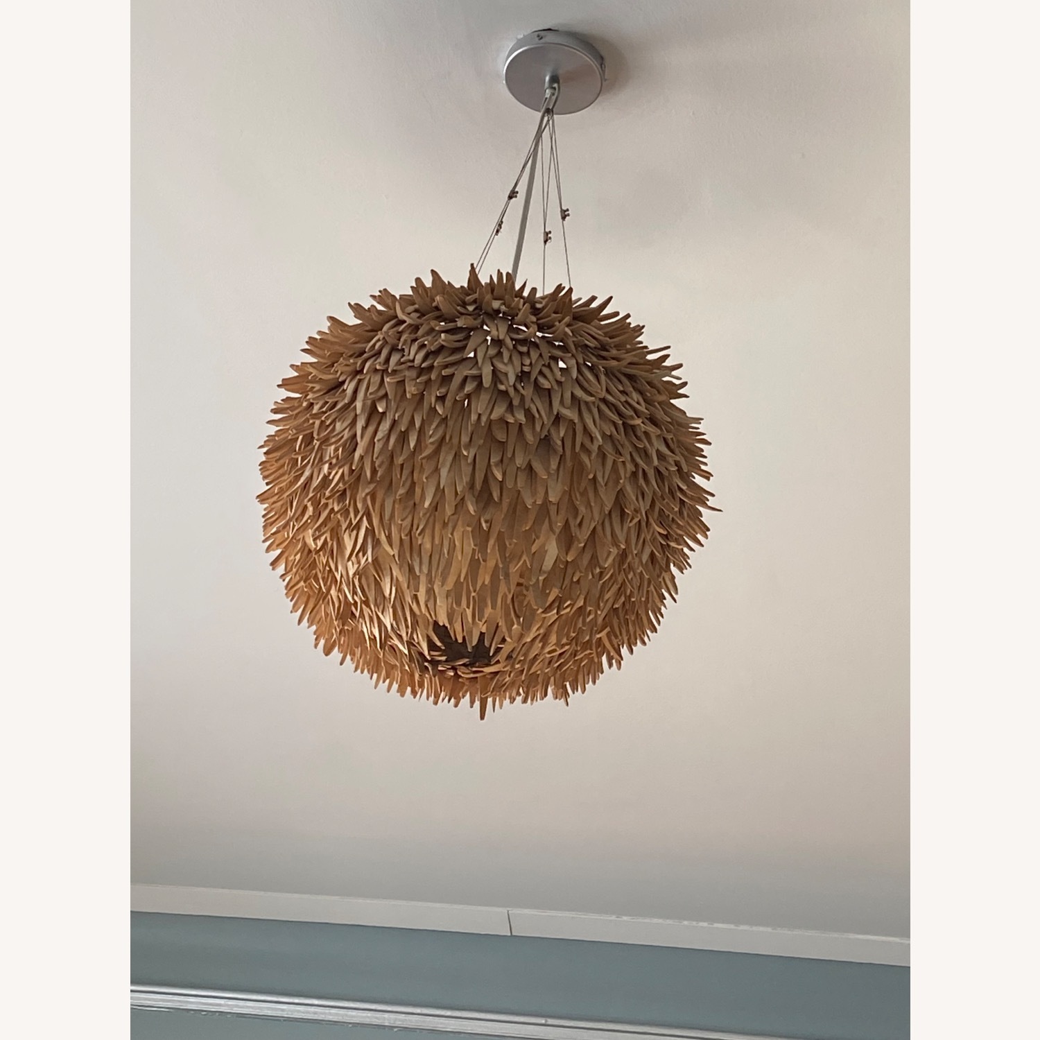 Z Gallerie Coconut Shell Chandelier - image-1