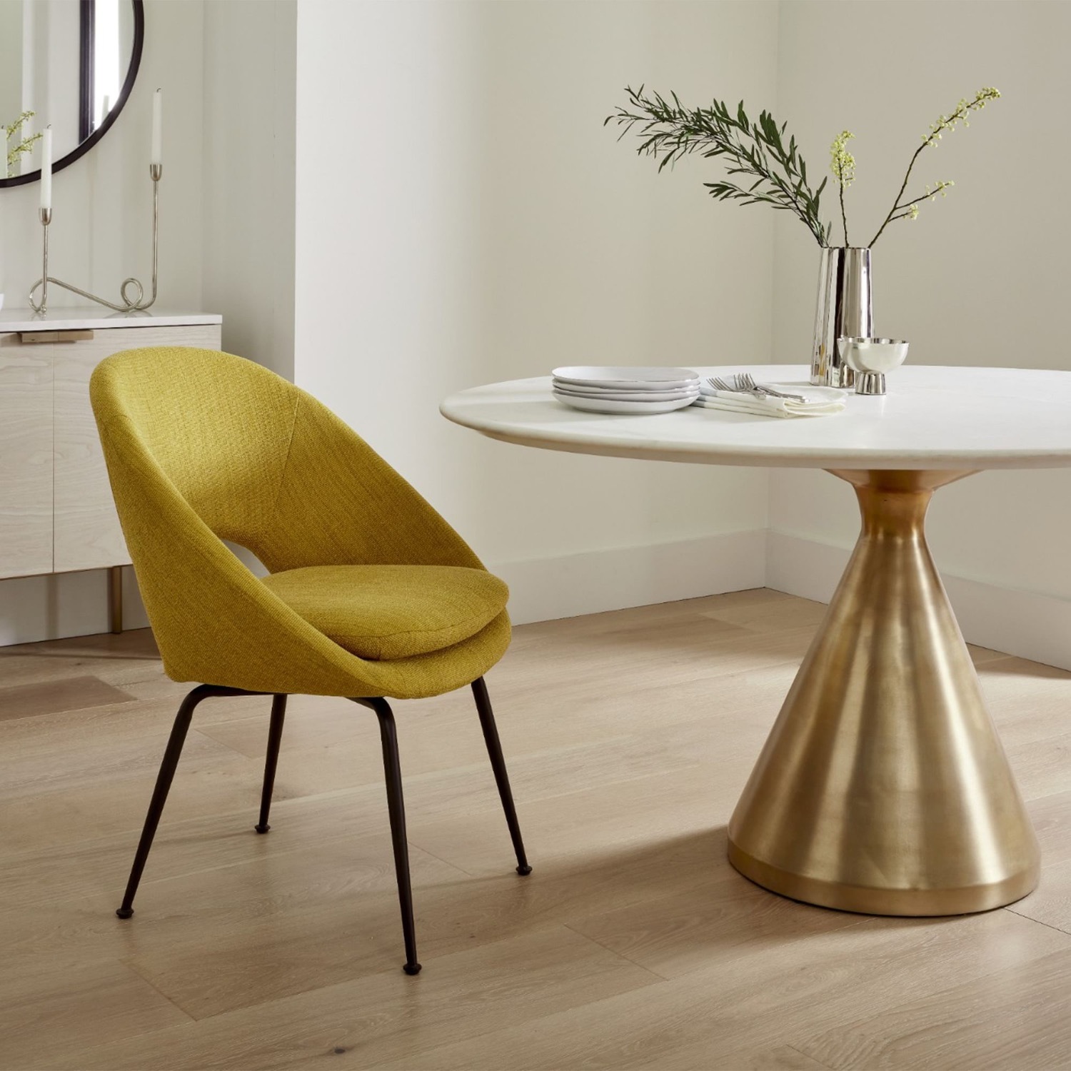 West Elm Silhouette Pedestal Oval Dining Table - image-3