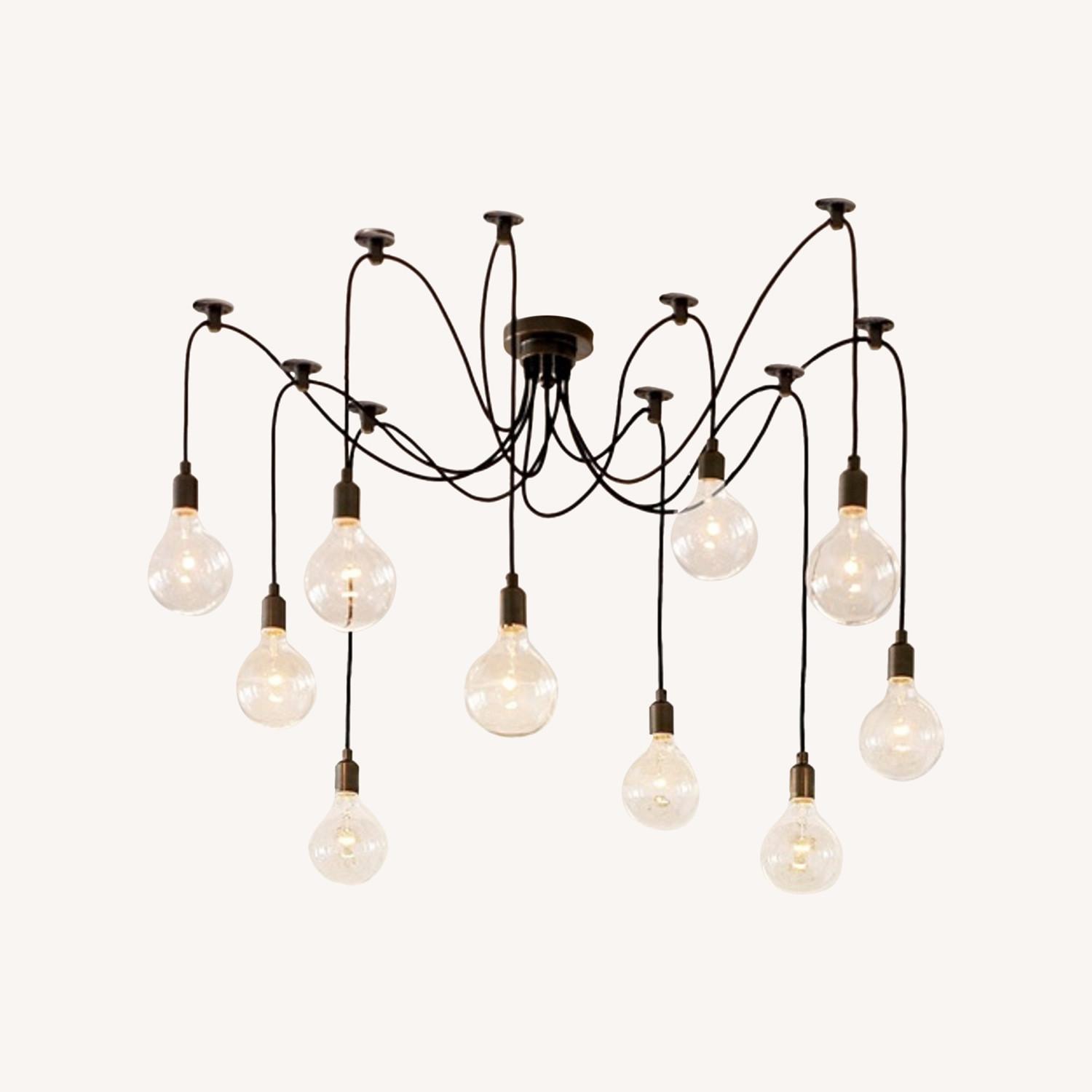 Pottery Barn Edison Chandelier + Various Light Bulbs - image-0